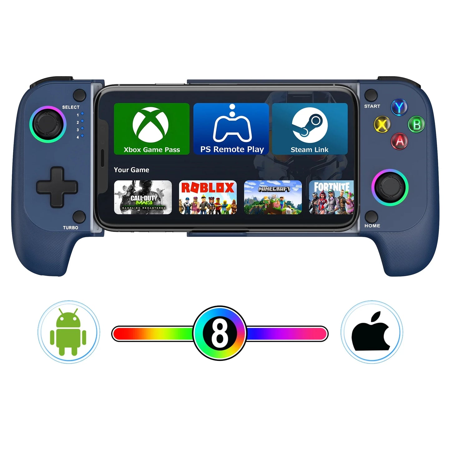 Joystick DinoFire, kontroler Bluetooth, z efektem Halla, do gier mobilnych iPhone/Android