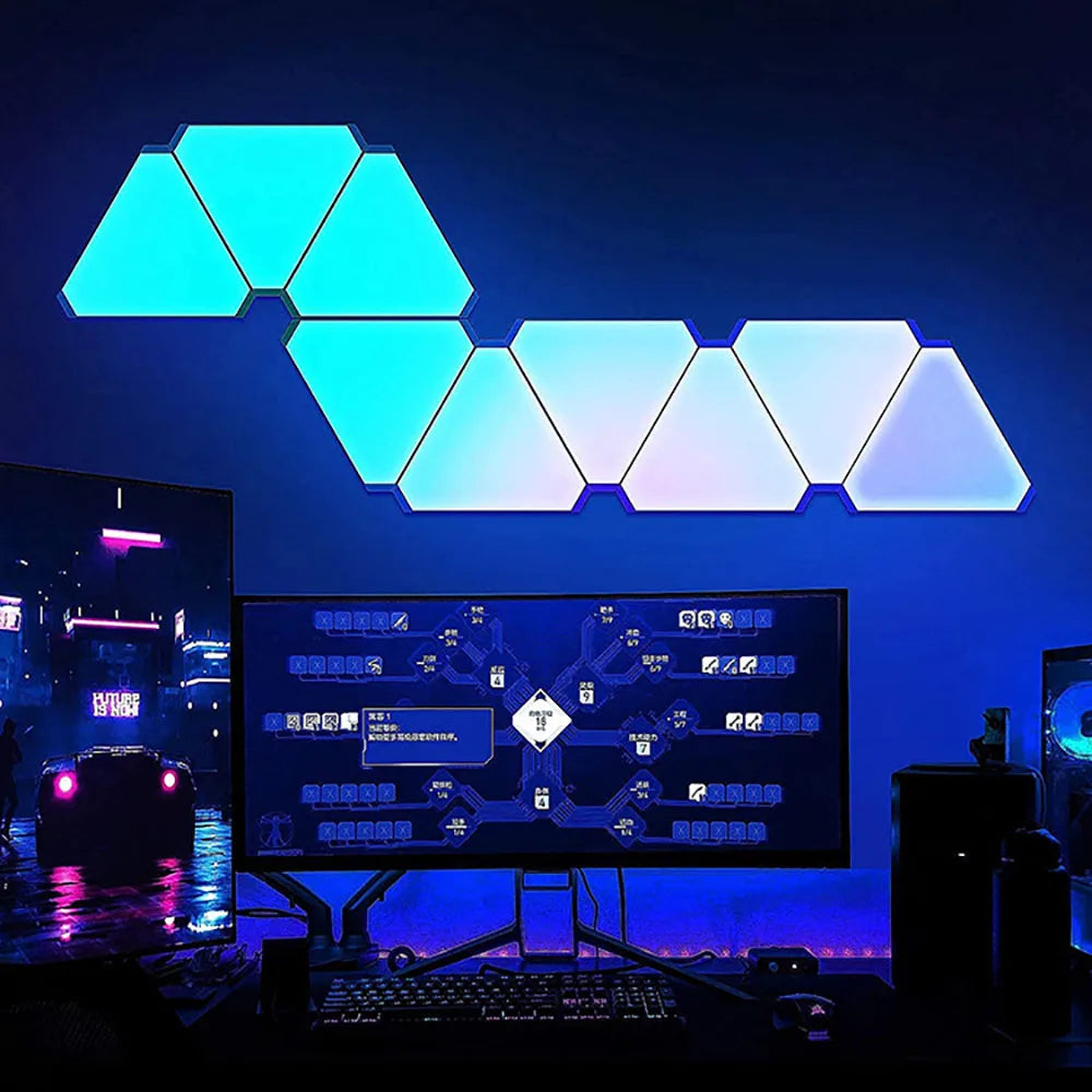 Lampa RGB LED 5V, trójkątna, do dekoracji wnętrz, do pokoju