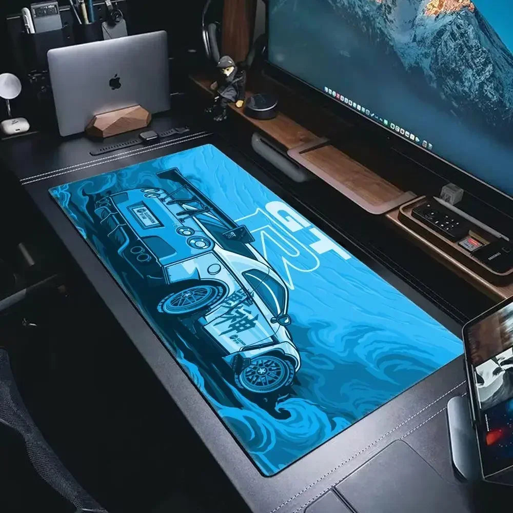 Podkładka pod mysz XXL, sportowy samochód, anime GTR, antypoślizgowa, do biura i gier