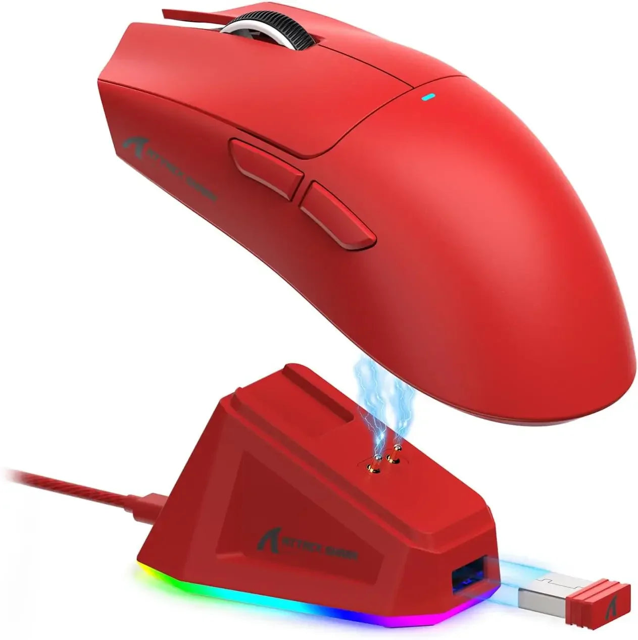 Mysz gamingowa ATTACK SHARK X11, bezprzewodowa, RGB, 22K DPI, z dokiem ładującym
