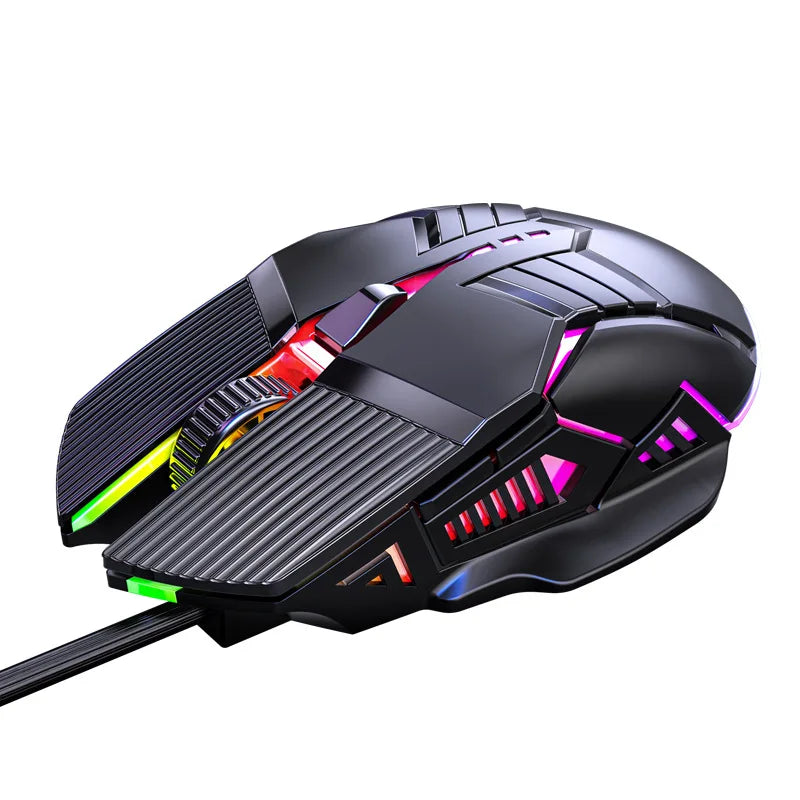 Mysz gamingowa przewodowa 3200DPI, RGB, 6 przycisków, cicha