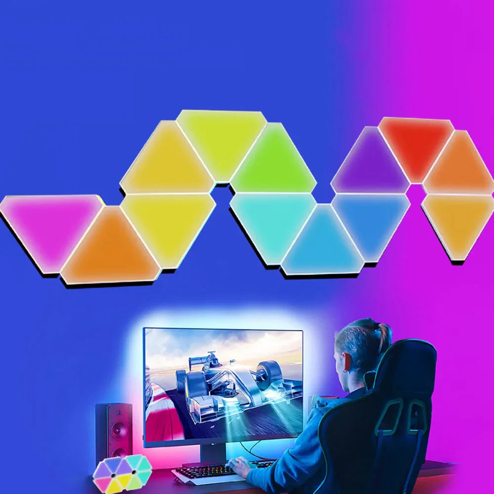 Lampa RGB LED 5V, trójkątna, do dekoracji wnętrz, do pokoju