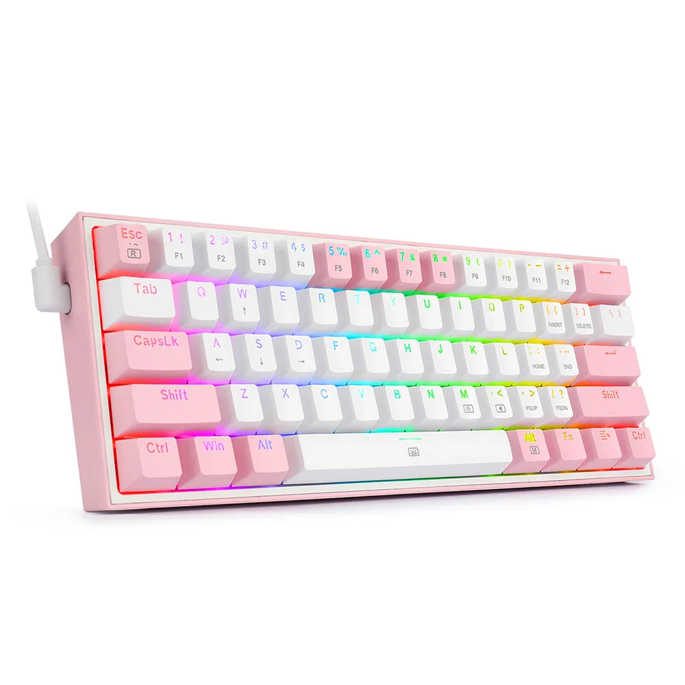 Klawiatura mechaniczna RGB 2025 K617, 61 klawiszy, USB, z odłączanym kablem