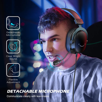 Słuchawki FIFINE, 3.5mm i USB, 7.1 dźwięk, z kontrolą głośności, do PC/MAC/PS4/PS5