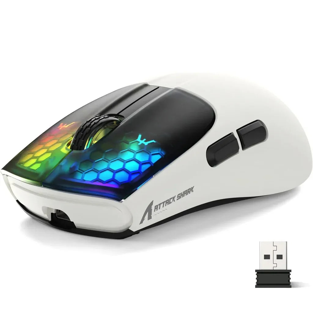 Mysz bezprzewodowa ATTACK SHARK X5, trójtrybowa, RGB, do gier