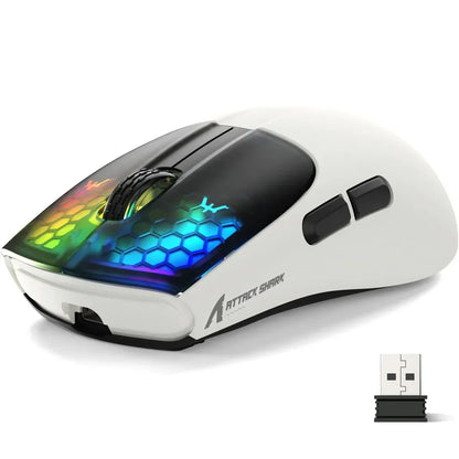 Mysz bezprzewodowa ATTACK SHARK X5, trójtrybowa, RGB, do gier