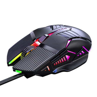 Mysz gamingowa przewodowa 3200DPI, RGB, 6 przycisków, cicha