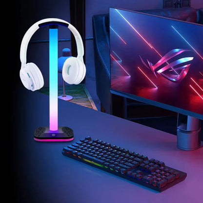 Stojak na słuchawki RGB, na biurko, uchwyt na słuchawki, akcesoria dla graczy