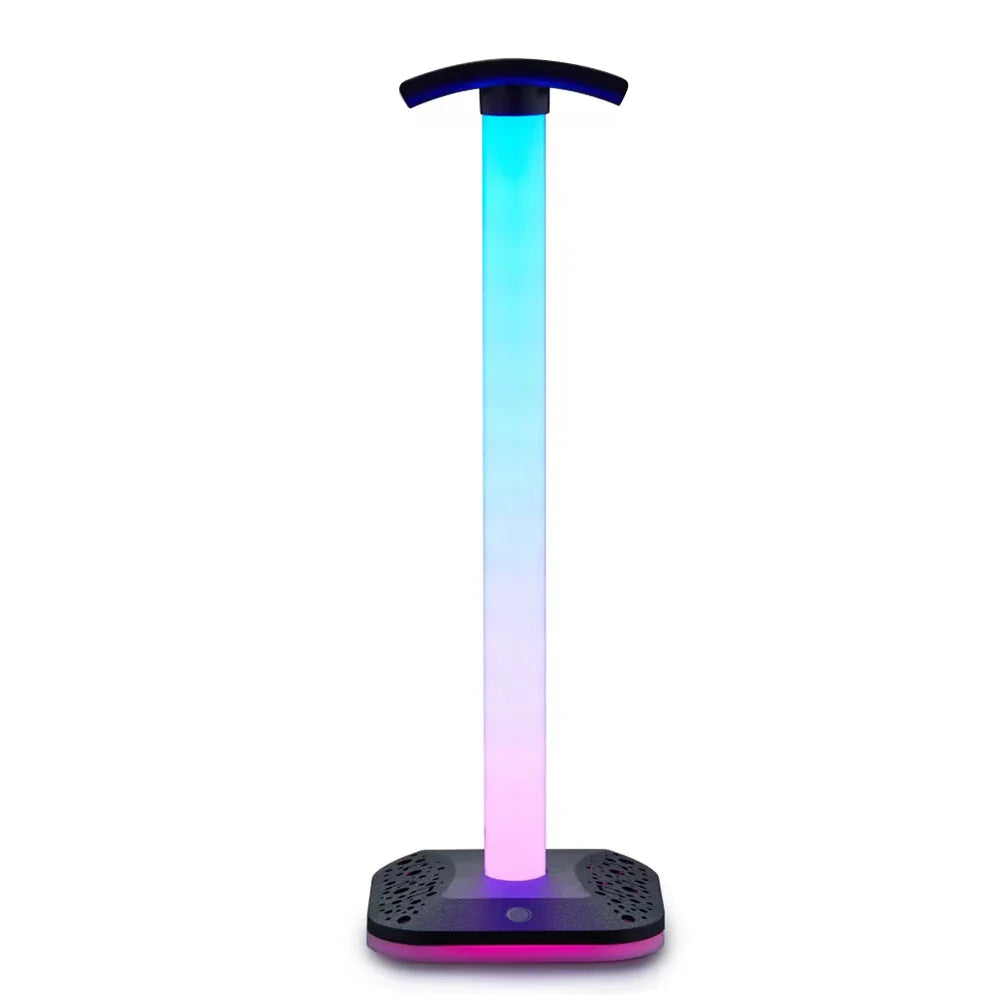 Stojak na słuchawki RGB, na biurko, uchwyt na słuchawki, akcesoria dla graczy