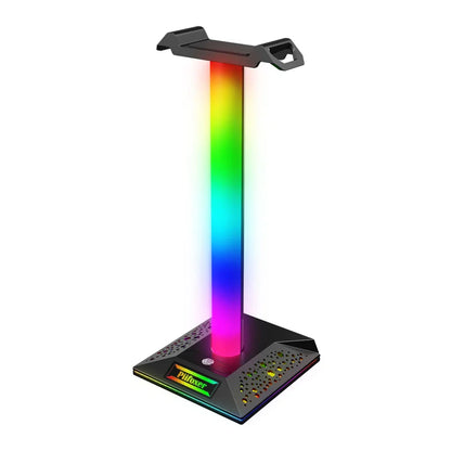 Stojak na słuchawki RGB, na biurko, uchwyt na słuchawki, akcesoria dla graczy